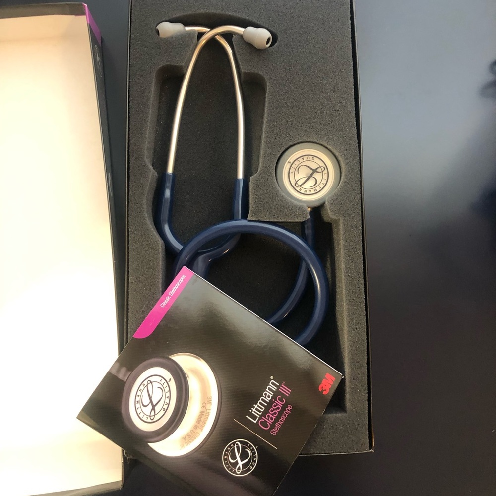 Navy blue littmann stethoscope